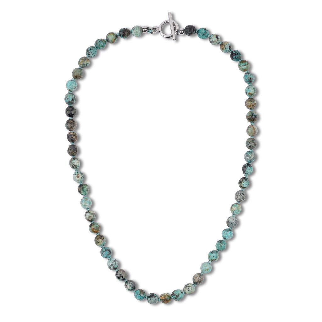 African Turquoise Men's Beaded Necklace