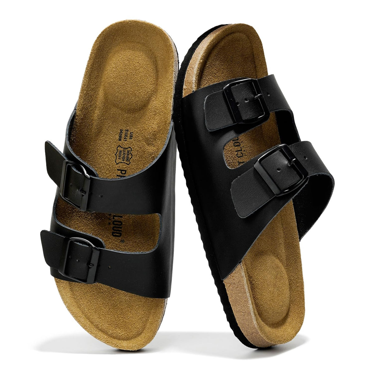 CloudStride Corkbed Leather Sandals