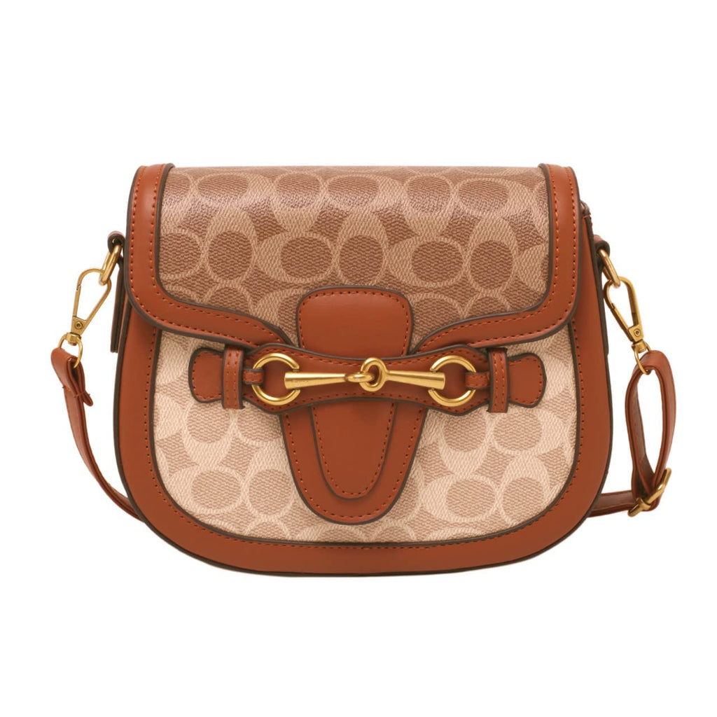 Chic Brown Leather Crossbody Bag