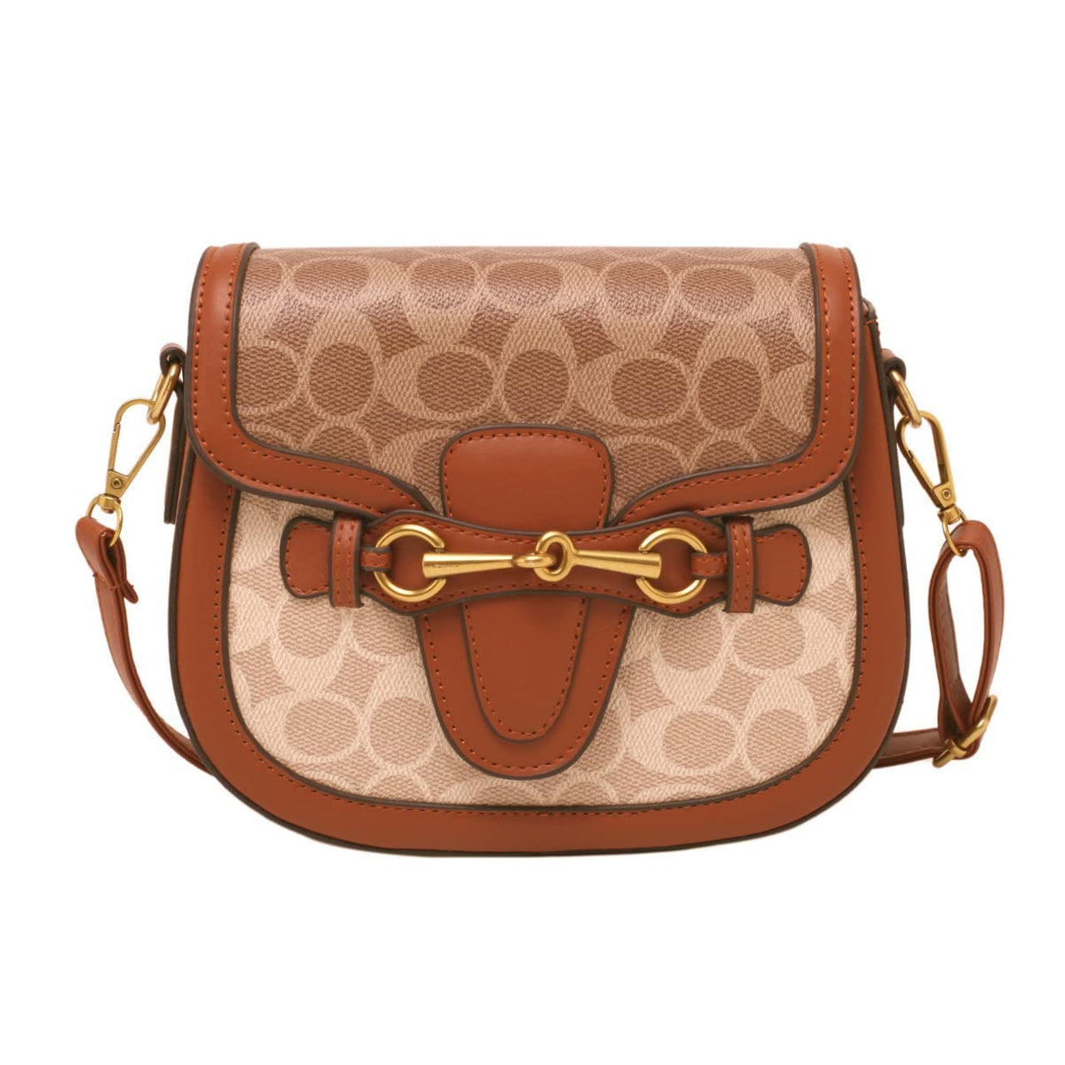 Chic Brown Leather Crossbody Bag