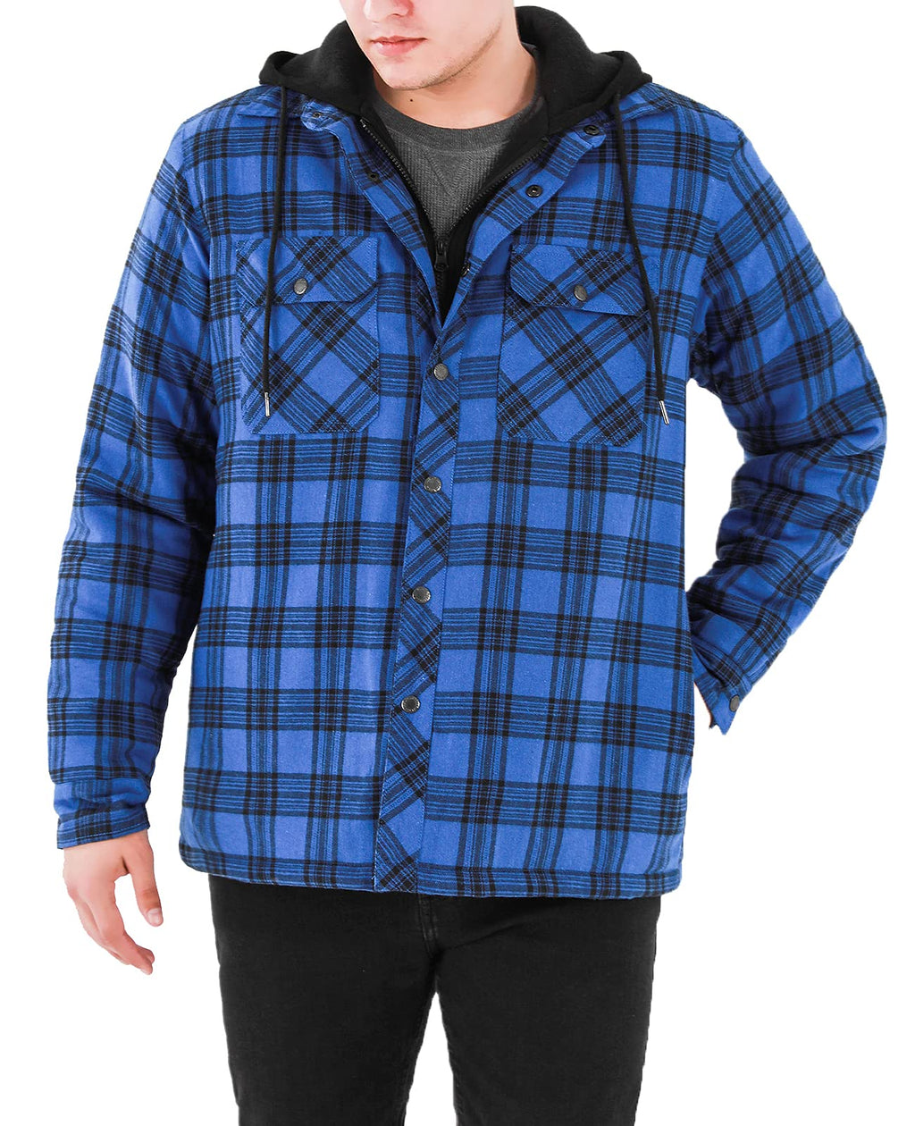 Lisskolo Cozy Quilted Hooded Flannel