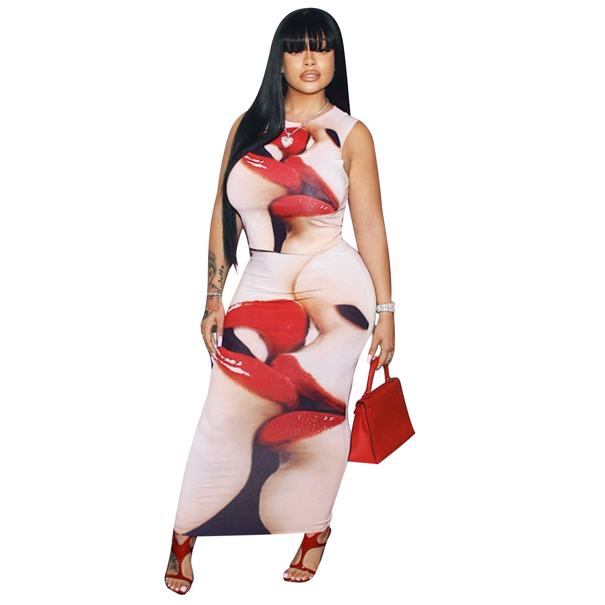 Chic Print Maxi Dress for Women