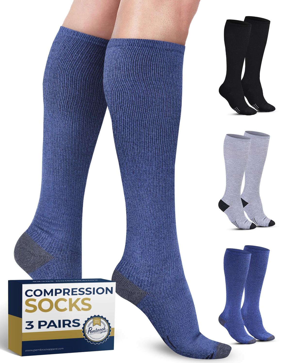 Pembrook Unisex Light Compression Trio
