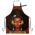 Adjustable Chef Apron with Pockets for Women - African American Design