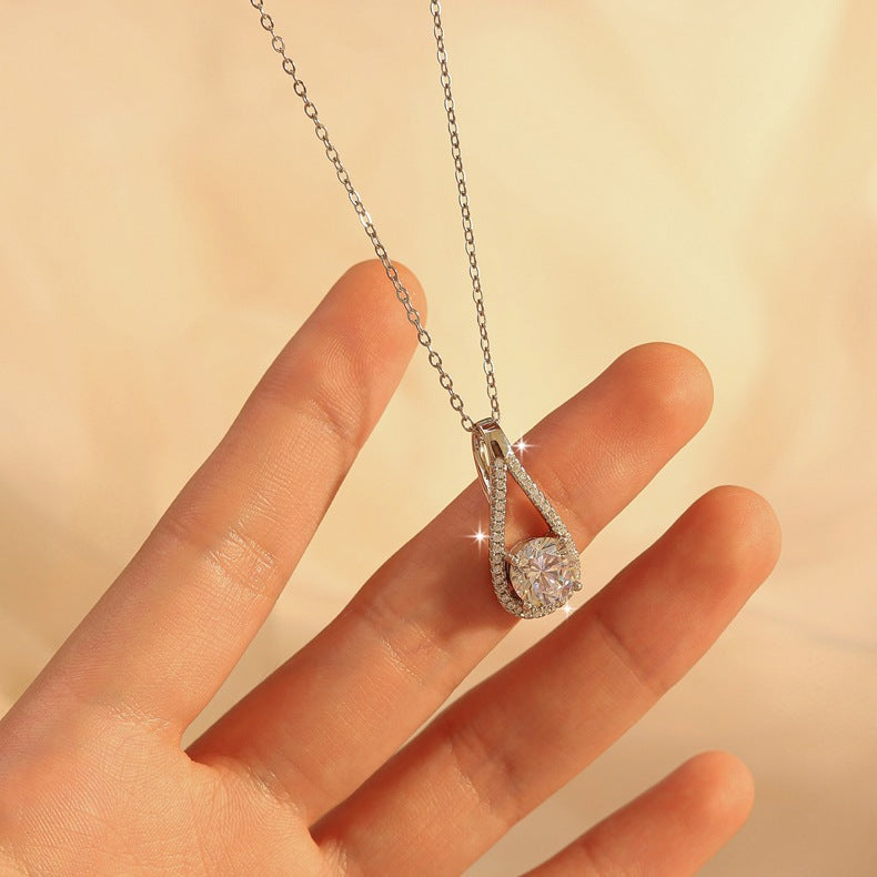 Elegant S925 Silver Heart Pendant Necklace