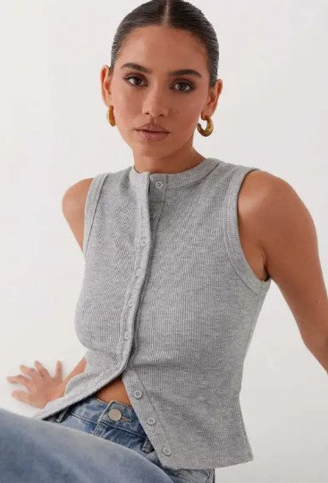 Chic Sleeveless Tailored Vest