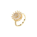 Rotating Sunflower Ring for Anxiety Relief