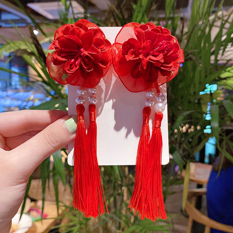 Children's Hanfu Headpiece with Traditional Tassels