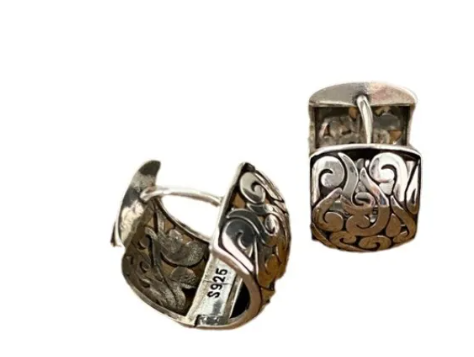 Vintage Peace Charm Earrings