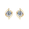 Gold Moissanite Stud Earrings