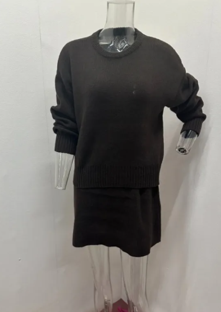 Chic Knit Skirt Set