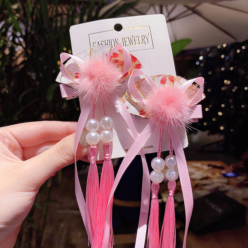 Children's Hanfu Headpiece with Traditional Tassels