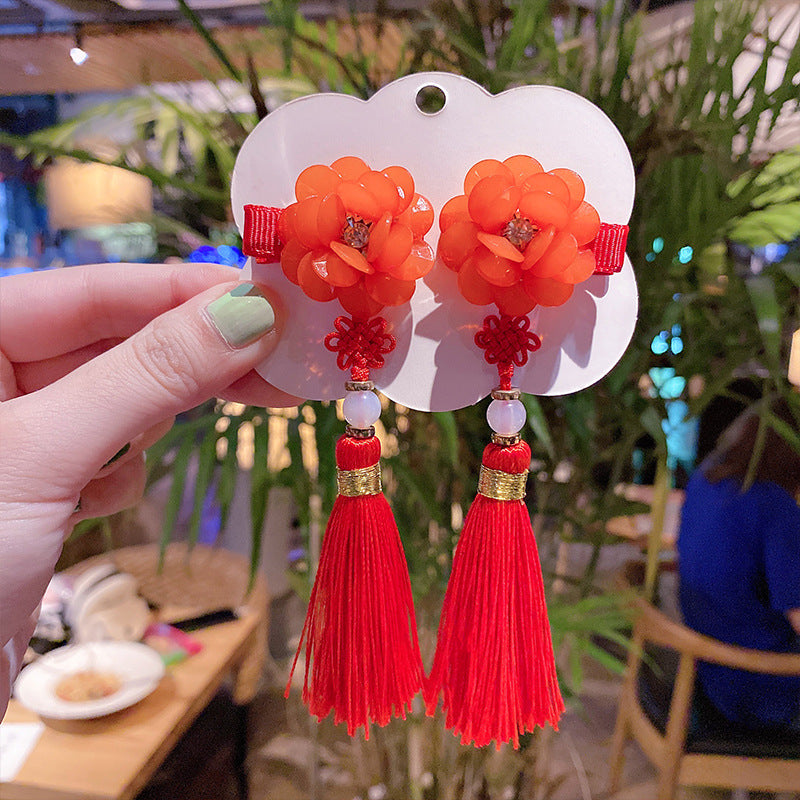 Children's Hanfu Headpiece with Traditional Tassels
