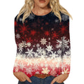 Holiday Fashion Tops Women Red 3XL