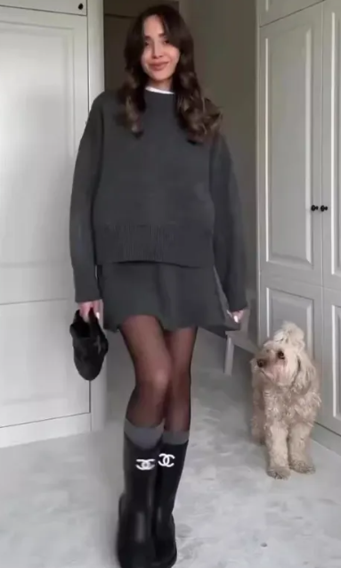 Chic Knit Skirt Set
