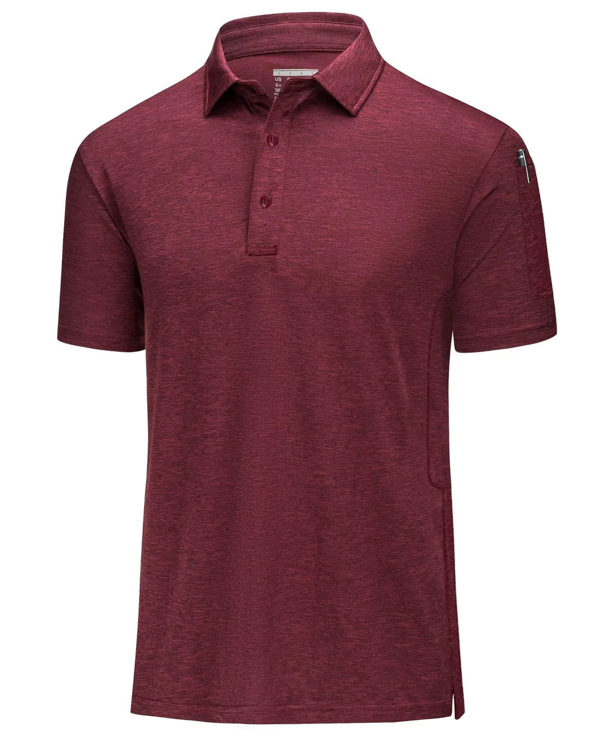 MAGCOMSEN Men's Quick-Dry Golf Polo - Wine Red
