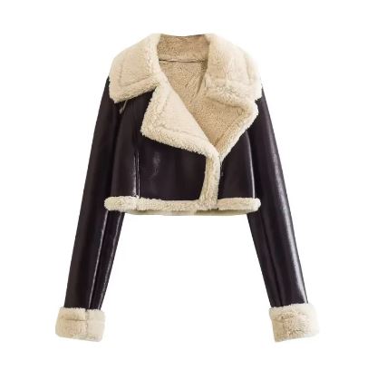Chic Women's Fur-Collared Jacket