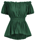 Emerald Peasant Blouse XL