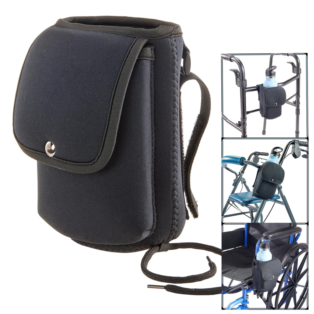 Neoprene Mobility Bottle & Phone Holder - Versatile Equipment Attachment