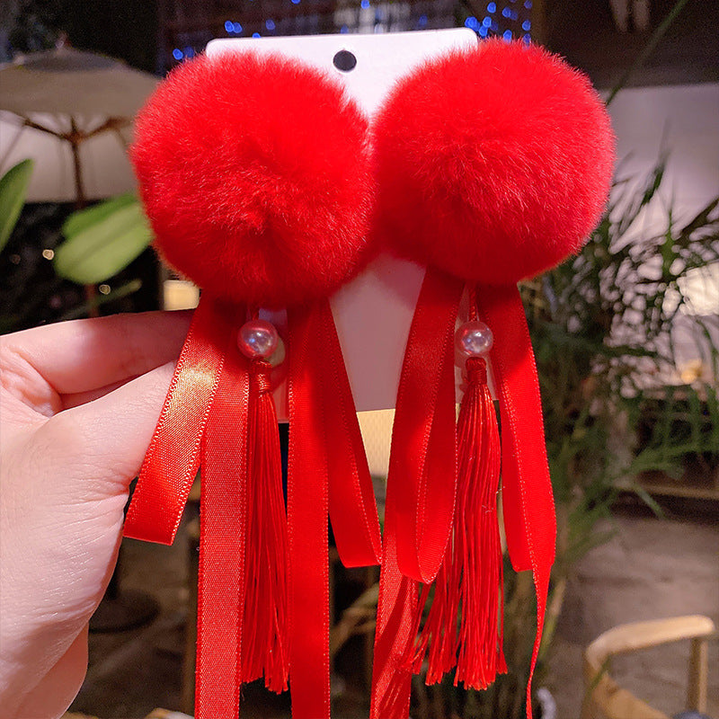 Children's Hanfu Headpiece with Traditional Tassels