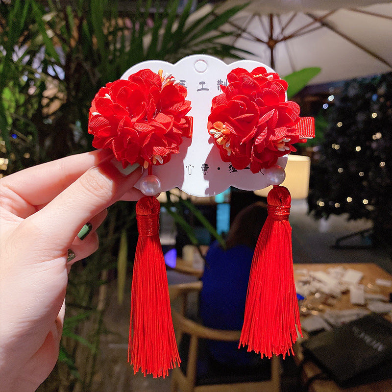 Children's Hanfu Headpiece with Traditional Tassels