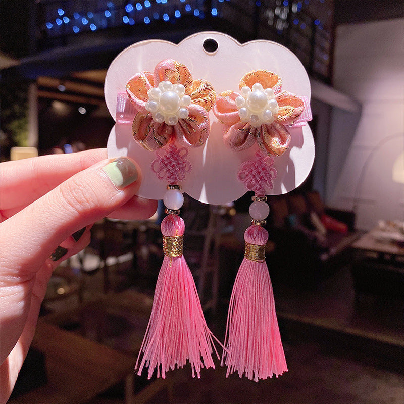 Children's Hanfu Headpiece with Traditional Tassels