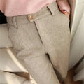 Herringbone Woolen Slacks for Women