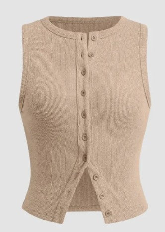 Chic Sleeveless Tailored Vest