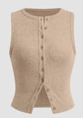 Chic Sleeveless Tailored Vest