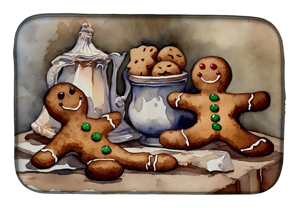 Festive Gingerbread Dish Mat