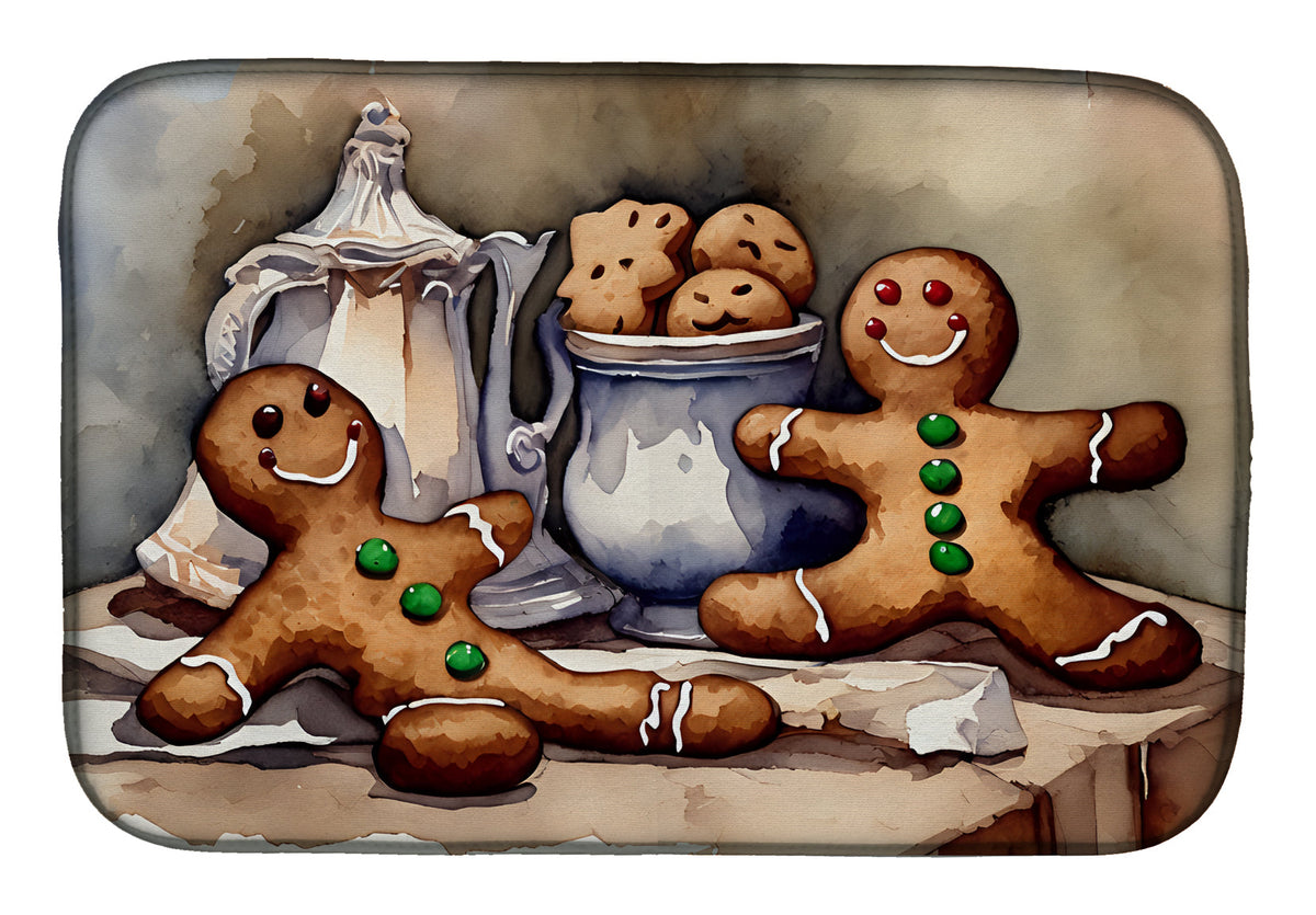 Festive Gingerbread Dish Mat