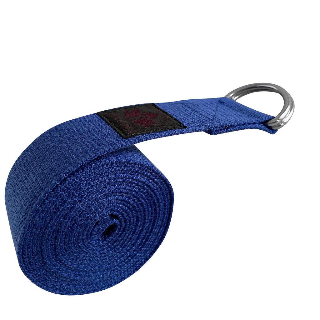Clever Yoga - 8 ft Yoga Strap for Exercise & Physical Therapy Leg Stretching Strap Yoga Accessories & Stretching Equipment Leg Stretcher Home Workout Essentials - Blue