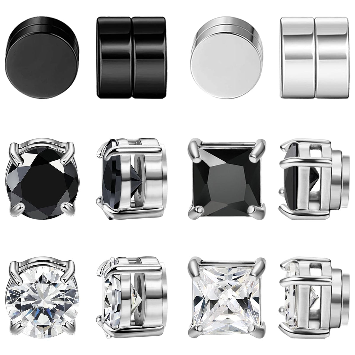 MagnaGlint 6-Pack Unisex Magnetic Earrings