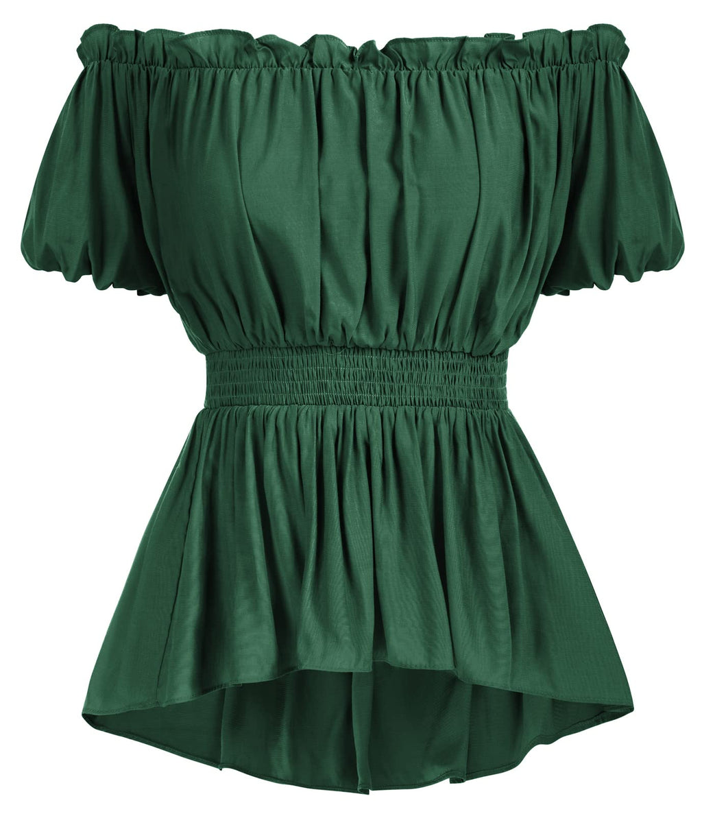 Emerald Peasant Blouse XL
