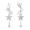 Starlight Silver Clip-On Earrings