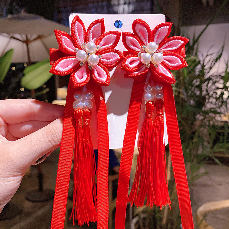 Children's Hanfu Headpiece with Traditional Tassels