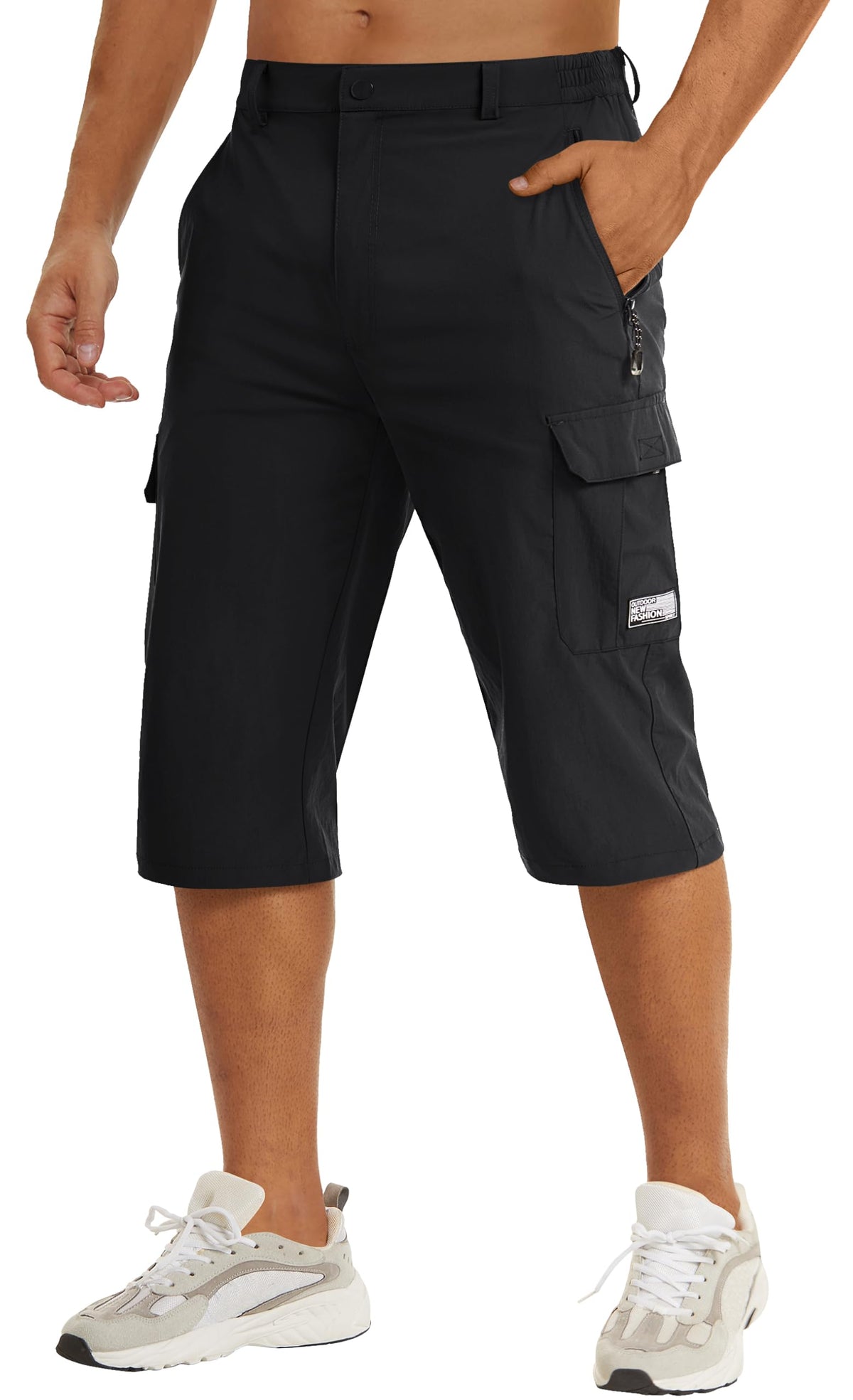 TACVASEN Men's Quick-Dry Capri Cargo Shorts