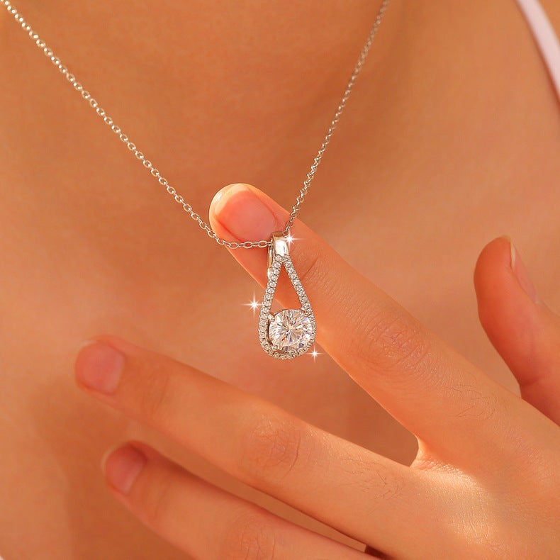 Elegant S925 Silver Heart Pendant Necklace