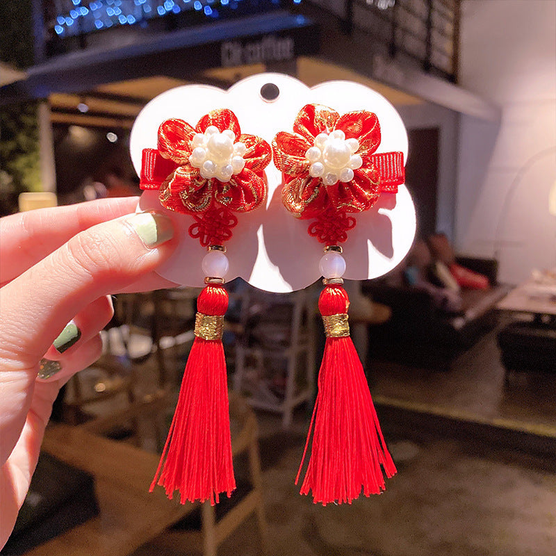 Children's Hanfu Headpiece with Traditional Tassels
