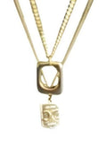 Gold Lux Pendant Duo Necklace
