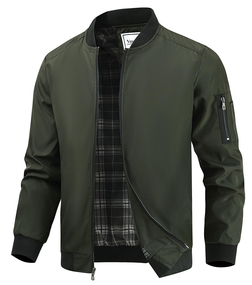 Veusna Green Bomber - Lightweight Men's Jacket