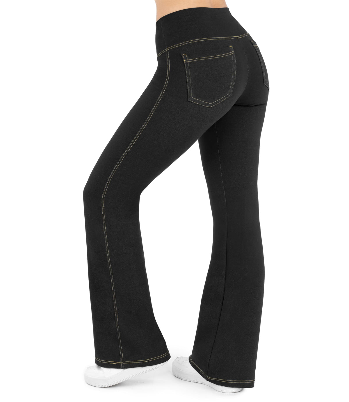 Nirlon Crossover Flare Jeggings - Women's Bootcut with Tummy Control