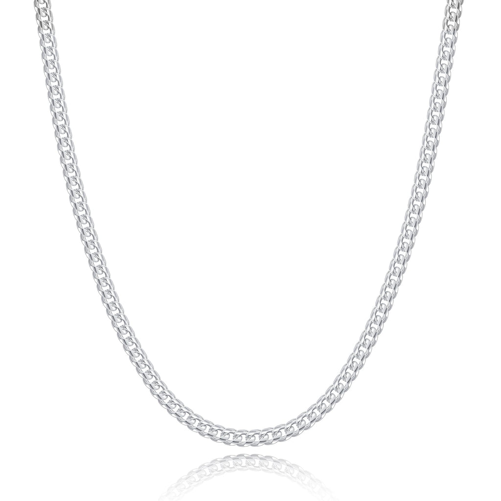 Sleek Silver Cuban Chain
