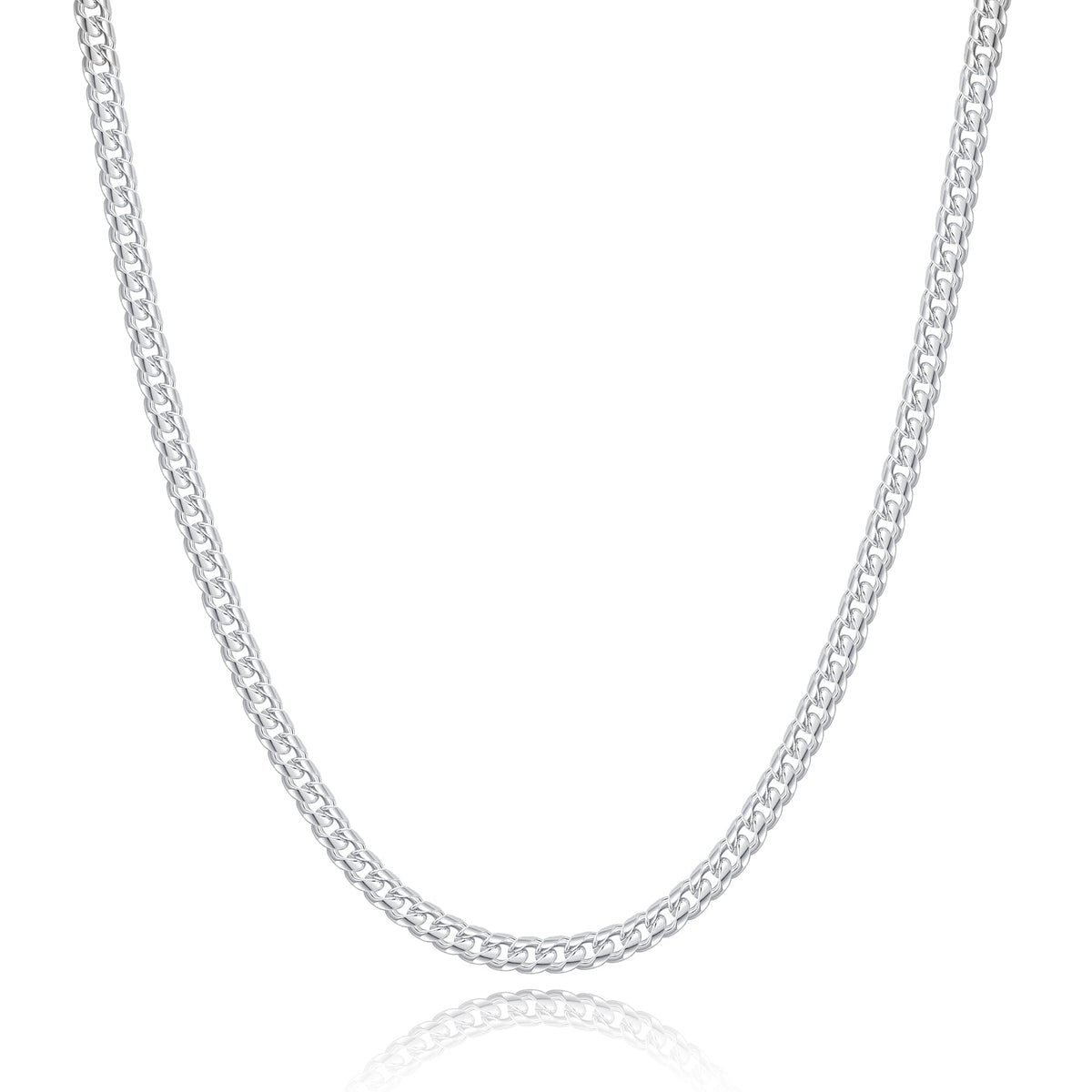 Sleek Silver Cuban Chain