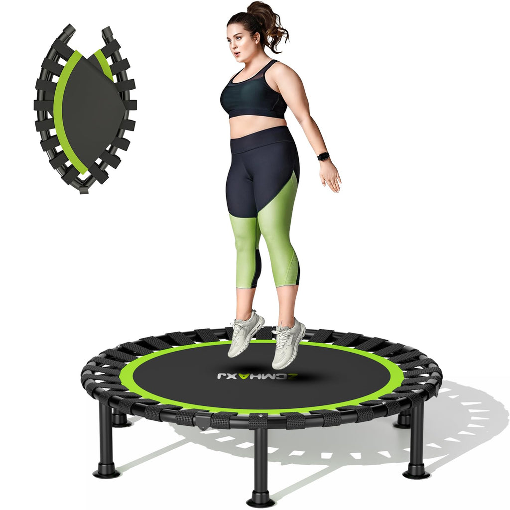 ZCMHAXJ Foldable Mini Trampoline 40"/48" Rebounder Trampoline for Adults & Kids 440lbs Capacity Indoor Fitness Workout Exercise Equipment