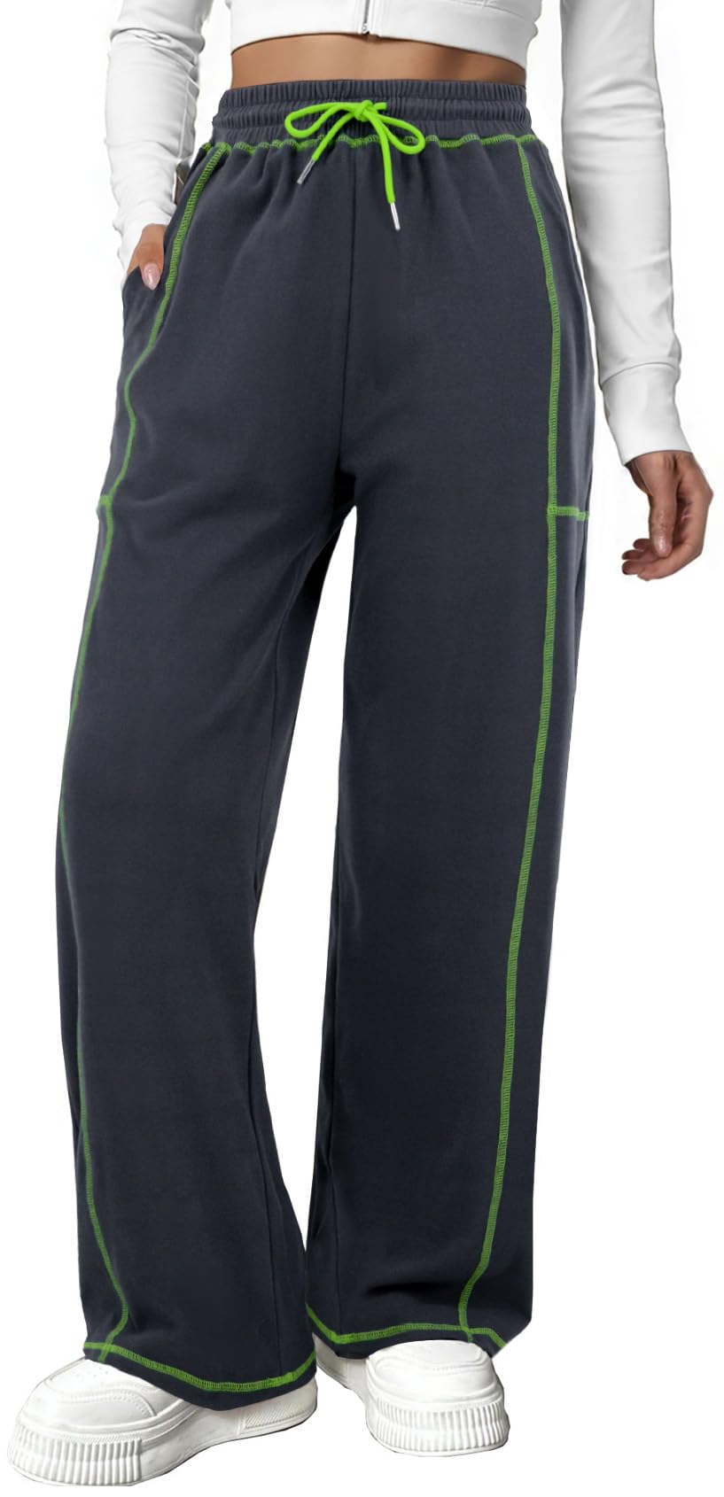 ComfyWide Sweatpants - Women's Lounge & Yoga Pants in Grey
