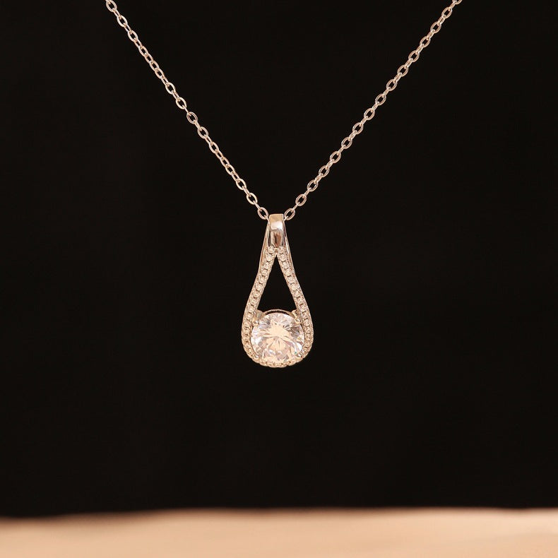Elegant S925 Silver Heart Pendant Necklace