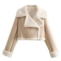 Chic Women's Fur-Collared Jacket
