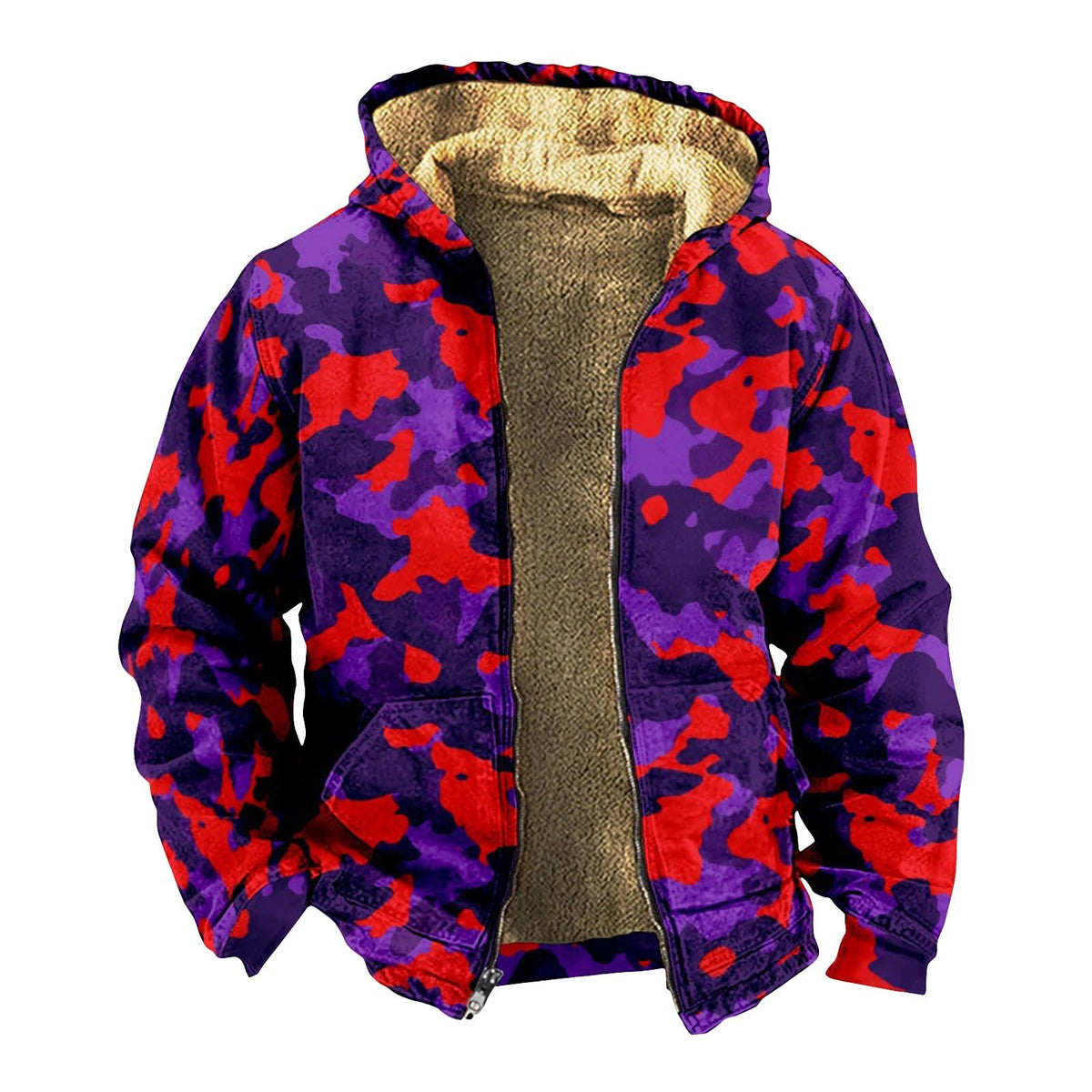 Camo Sherpa Varsity Jacket