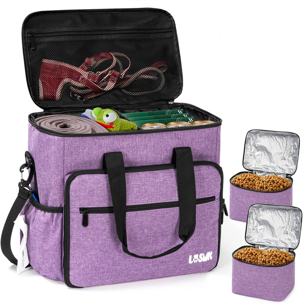 LASUK Dog Travel Bag Airline Approved Tote Organizer Travel Dog Backpack with Multi-Function Pockets for Dog Stuff & Pet Supplies Travel Essentials